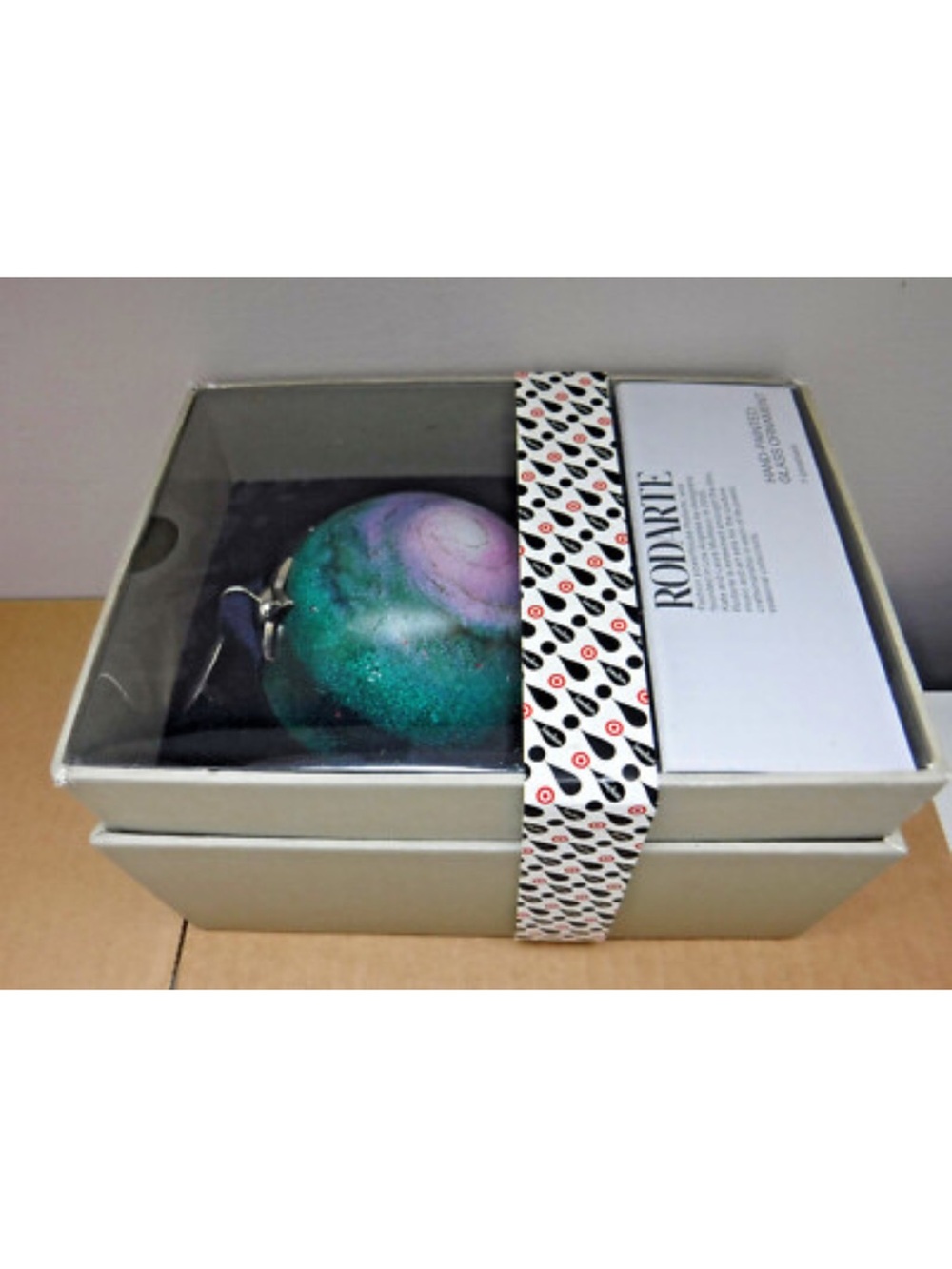 Rodarte Neiman Marcus for Target Ornament Hand Painted Galaxy Glass 3" Space NIB